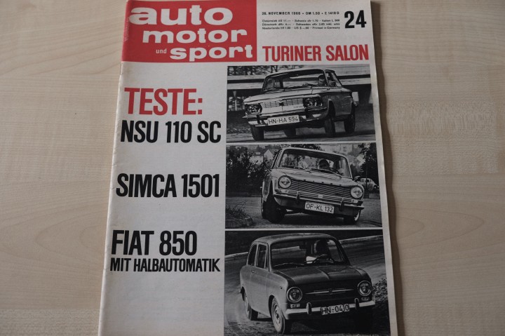 Deckblatt Auto Motor und Sport (24/1966)
